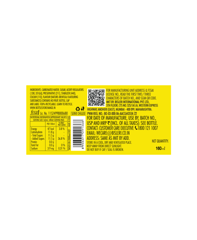 Bisleri POP 160 ML image number 3